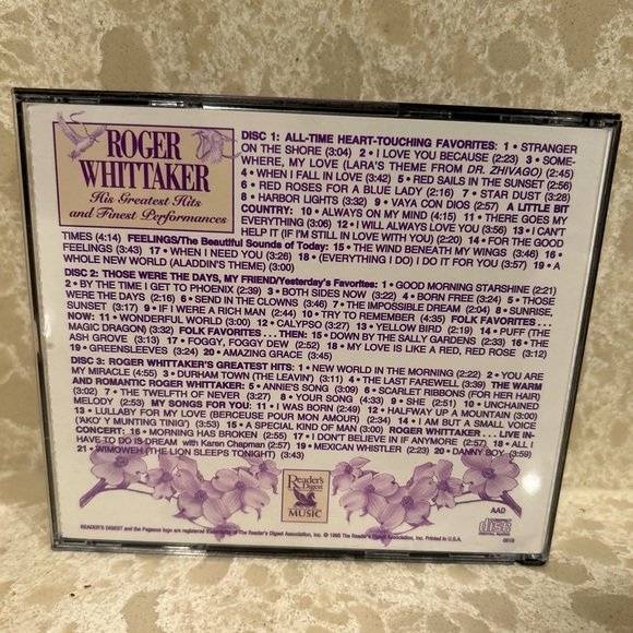 ROGER WHITTAKER HIS GREATEST HITS AND FINEST PERFORMANCES READERS DIGEST 3CD SET - Picture 2 of 7